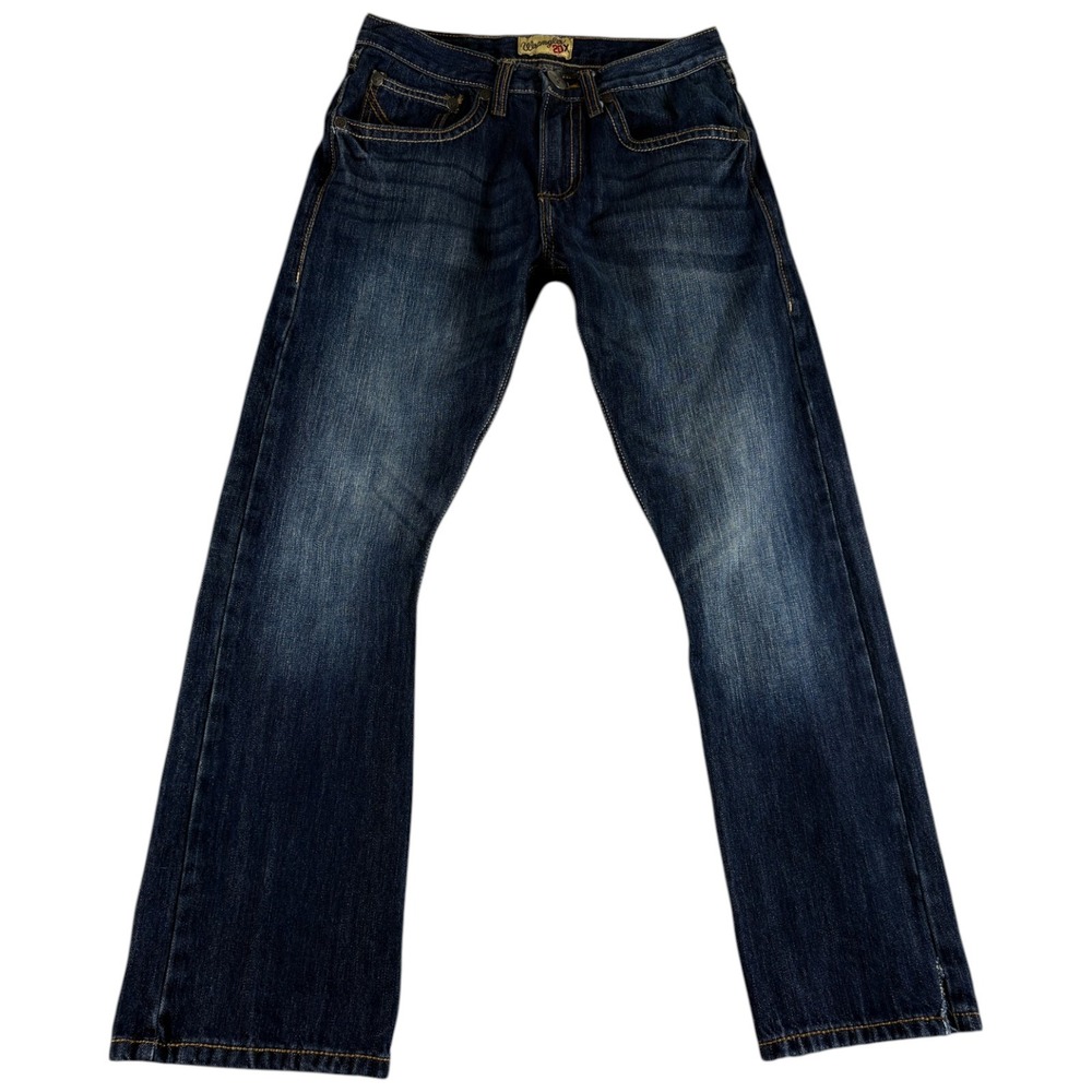Wrangler 20X Bootcut Jeans Women W29 Blue‎ Denim Western Double Stitch Whiskered